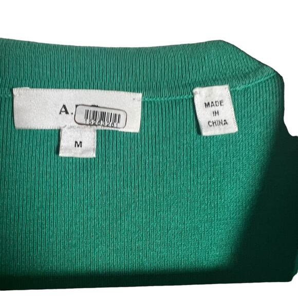 A.L.C. Taylor Green Knit Sleeveless Collared Midi Dress Size Medium - Picture 8 of 16